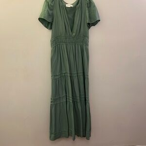 Anthropologie Linen Somerset Maxi Dress